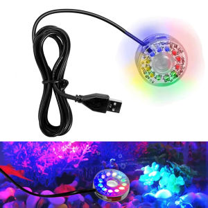 Mini LED Fish Tank Light Fishing Light Aquarium Light USB 5V 220V Waterproof Underwater Lamp RGB Ocean Light Fountain Decoration
