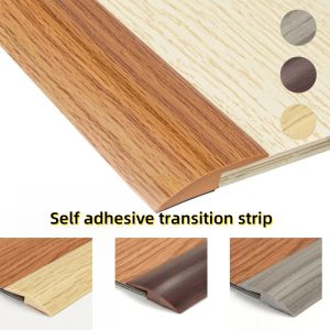 1PC 2m/78.74in Self-Adhesive Floor Transition Strip Flexible Wood Grain Design Edging for Carpet Laminate&Floors Threshold