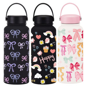 Winnereco Stainless Steel 1000ML Insulated Water Bottle with Double Wall Construction for Hot Cold Beverages Perfect for Sports and Commuting