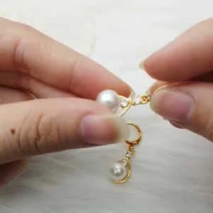 Bông Tai Khuyên Tai Nữ Đính Trái Châu Nhân Tạo Phong Cách Hàn Quốc Đơn Giản Dễ Phối Đồ B22