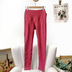 กางเกงโยคะลำลองสำหรับวิ่งและออกกำลังกาย กางเกงขายาวเอวกลาง ผ้าไนลอน 100% ระบายอากาศได้ดี กางเกงขายาวสำหรับผู้หญิง