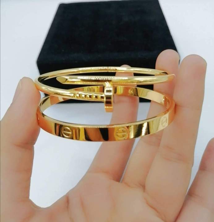10k gold bangle latch bracelet - Jewelry