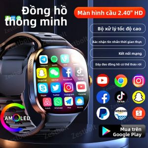 Đồng Hồ Thông Minh M99 Màn Hình Lớn 2.4 Inch 190 °   Camera Xoay GPS WiFi Android 10.0 Thiết Bị Theo Dõi Sức Khỏe Máy Đo Nhịp Tim Máy Theo Dõi Giấc Ngủ