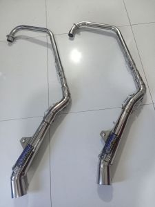 TMX 125 /155 APR OPEN PIPE 51 MM BIG ELBO HIGH MOUNT TRI-CUT WITH FREE SILENCER