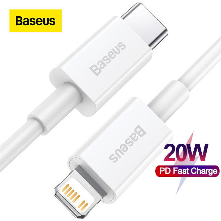 Baseus PD 20W USB C to Lightning Cable for iPhone 14 13 12 Pro Max Fast