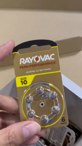 PR536 10 RAYOVAC Peak Performance 1.45V Zinc-Air Hearing Aid Battery