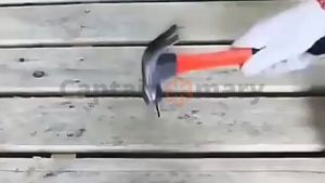 Claw Hammer 270mm Rubber Handle Hammer/High -Carbon Steel Orange