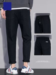 ROMON | กางเกงลำลองชาย Romon ทรงหลวม ทรงตรง ยืดหยุ่น สำหรับเยาวชน หลากหลายสไตล์ กางเกงขายาวลำลอง ฤดูใบไม้ผลิและฤดูใบไม้ร่วง