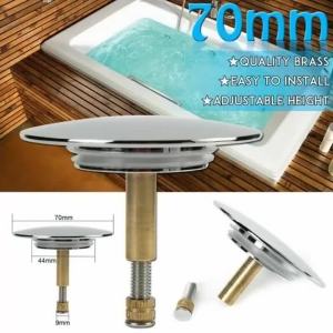Nút Chặn Thoát Nước Bồn Tắm 70mm Có Thể Điều Chỉnh Bằng Thép Không Gỉ Thay Thế Nút Chặn Cho Nhà Bếp Và Phòng Tắm
