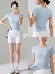 LANXIAOKE | Slim Breathable Yoga T-shirt Short-sleeved Light