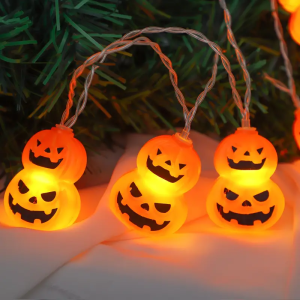 1pc 10/20LED Halloween Duoble Pumpkin String Light Battery Powered For Home Outdoor Porch Yard Garden Halloween Party Decoration