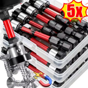 5pcs Magnetic Positioning Screwdriver Bits Tool / 50mm S2 Drywall Screw Bit / Woodworking Batch Head Accessories