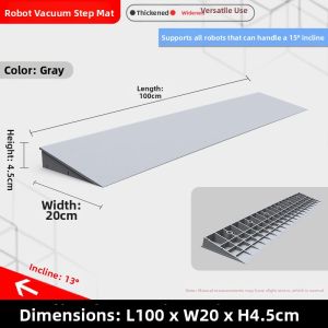 ZHANGRONGTU | Threshold Anti-Slip and Waterproof Ramp Pad for Robot Vacuum