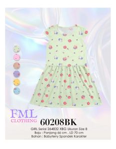 LEMONE GIRLS 60208BK - Dress Anak Perempuan Usia 6-7 Tahun