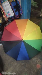 Vibrant 23-Inch Rainbow Umbrella with 10 Ribs - Your Stylish Companion for Sunny and Rainy Days Celebrating LGBT Pride