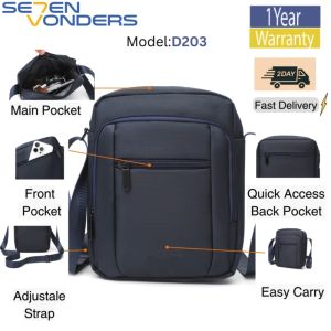 (SG SHOP) SE7EN VONDERS DERINKUYU NYLON SLING BAG CROSSBODY SHOULDER BAG WATERPROOF TRAVEL BAG