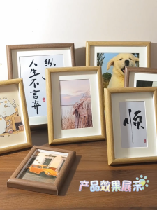 Modern Design Log Wooden Photo Frame 6R/A4 Size Picture Frame 3D Frame Not fragile  Wall Decoration Frame Stand Bingkai Foto Gambar 原木立体相框