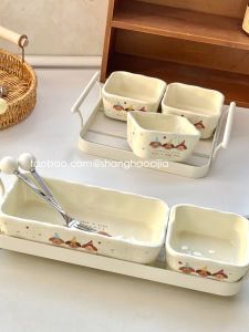 INS South Korea Cute Divided Fruit Plate Living Room Home Snack Sugar Dried Fruit Nuts Snack Dish Dessert Storage Box