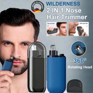 Electric Nose Hair Trimmer for Man Rechargeable Portable Electric Ear and Nose Hair Trimmer with Battery Shaver Nose Washable Noise Reduction Dual-Edge Blades Smooth 360° Rotating Head Professional Nose Trimmer Scissor Easy Cleansing Travel Size Best Gift