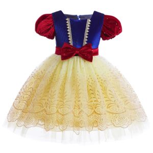SMY Snow White Princess Dress for Girls Fancy Party Clothes Kids Girl Tutu Dresses 3-10Yrs baju kebaya kids girl