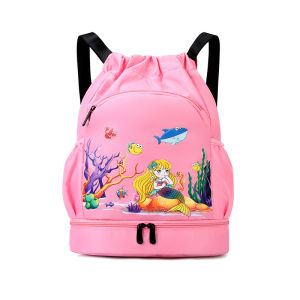 Swimming Backpack Children Dry Wet Daypack Sports Gym Fitness Bag Waterproof Beach Shoulder Rucksack Cartoon Travel Duffel Pack