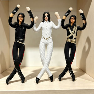 Bandai | # Fast shipping Michael Jackson Cosplay Prop Doll Plush Stuffed Figure Dolls Room Decoration Abstract Joint Mobility Props Gift