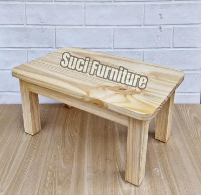 MEJA LESEHAN KAYU JATI BELANDA 40×25X20CM / KURSI KAYU JUMBO /JENGKOK KAYU