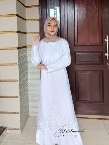 Gamis Brukat Tile Mutiara Tebal Premium