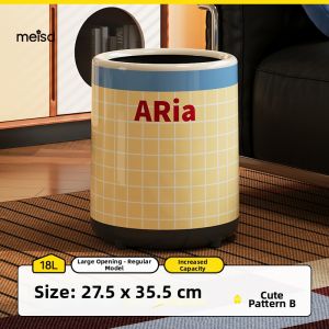 MEISD | Dopamine Color Stylish Living Room Bathroom Covered Bin