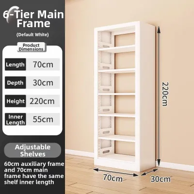 Home and Library Carbon Steel Bookshelf Simple Storage Rack