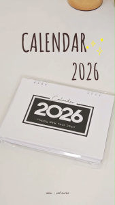 NBW - Calendar 2026 / ปฏิทินตั้งโต๊ะ 2569 - แนวนอน ขนาด 6x8 นิ้ว (มีวันหยุดไทย-วันพระ)