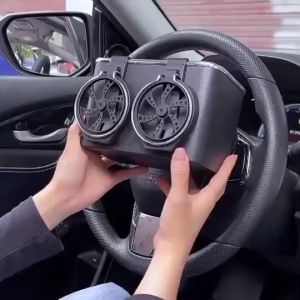 Kotak Tisu Multifungsi Untuk Sandaran Tangan Mobil Dengan 2 Cup Holder LW1051
