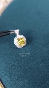 Mặt dây đá Nam Phi chữ nhật vàng bọc xoàn cao cấp size 12x19mm OS62202F Hoa Minh Gem