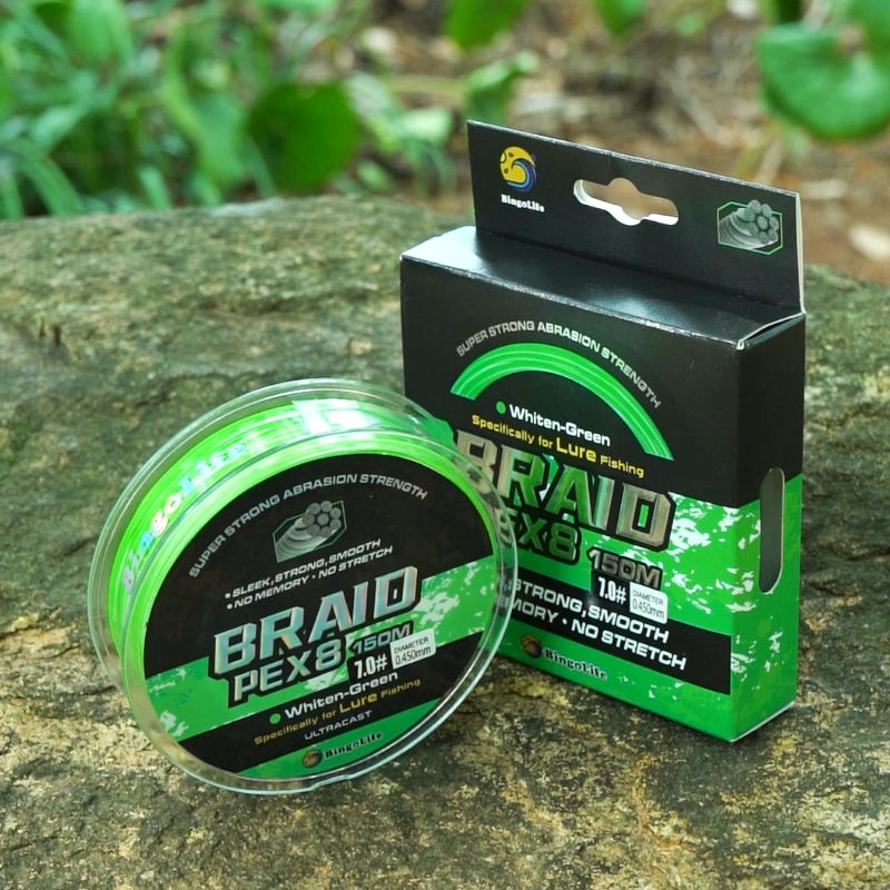 Bingolife Tali Pancing 150m Tahan Abrasi Hijau Memancing Galatama Senar Pancing PE X8 Halus Kuat Casting Lure Fishing Ikan Mas Rumput