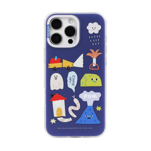 KOERCASE Volcano Eruption Little Ghost Phone Case Graffiti Fun Cute Cartoon Illustration Original Creative Niche for 1615ProMax14Pro13