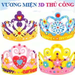 Vương miện 3D thủ công cho bé