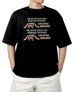 Baju T-Shirt Black Tshirt Cotton Harimau Malaya Lagu Viral Song