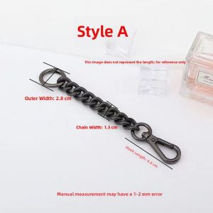 Aluminum Chain Crossbody Bag Strap Extension Modified Underarm Bag Belt Long Short Chains Accessory for Handbags And Purses