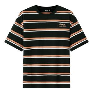 Jeep | Jeep Official Outdoor Pure Cotton T-Shirt Mens Summer Skin-friendly Breathable Short Sleeve Womens Fashion Striped Top