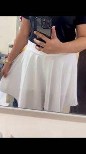 TRENDY 2 in 1 SKORT FLOWY Plain Skirt with Inner Cycling Shorts for Women Casual Zumba Palda Short School Uniform