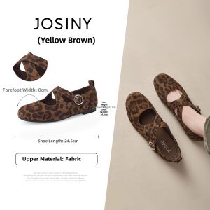 Josiny | Soft Sole French Style Leopard Pattern Slip-On Shoes