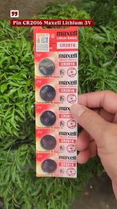 Vỉ 5 viên pin CR2016 / CR 2016 3V Maxell Lithium - Made In Japan