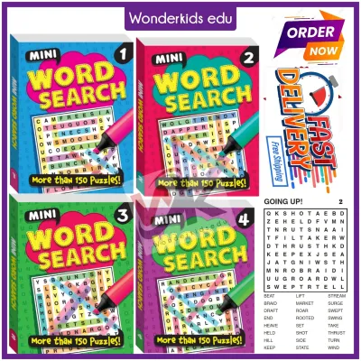 Word Search Book for Kids | Mini Word Search | Crossword | Puzzle | English | Children | Cari Kata | Books | Toddlers