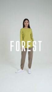 Forest Ladies Cotton Interlock Lycra Jogger Pants Women Casual Long Pants | Seluar Panjang Perempuan - 810497
