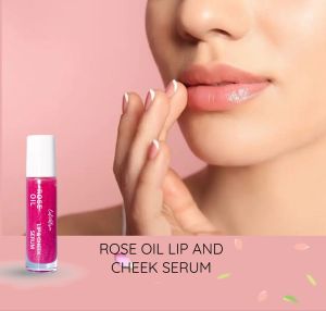 Rose Oil Lip and Cheek Serum with Hyaluronic Long Lasting