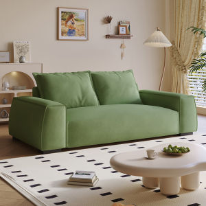 Cream Colored Sofa Suitable for Small Apartments with Durable and Comfortable Fabric
