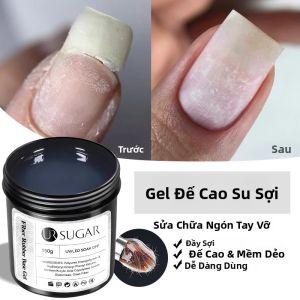 Gel Nền Sợi Cao Su UR SUGAR 150G Để Sửa Móng Gel Xây Dựng Nhanh Khô Bằng Tia UV Gel Sợi Thủy Tinh Trong Suốt Dễ Tẩy