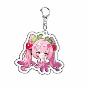 Bandai | Hatsune Miku Princess Acrylic Keychain Pendant Virtual Idol Anime Gift Cosplay Accessory Car Decoration Collectible