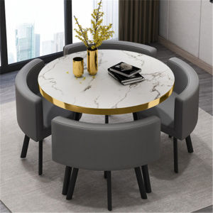 YYBAIO | Multifunctional Leisure Round Table 1 Table 4 Chairs