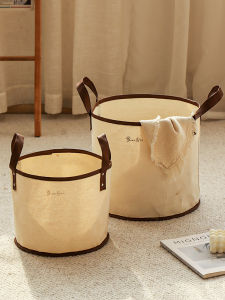 ถังใส่เสื้อผ้าสีล้วนสไตล์ญี่ปุ่นพับได้ ถังใส่ของเล่น เครื่องใช้ในบ้าน ถังใส่เสื้อผ้าสีล้วน ถังใส่ของเล่น ถังใส่ของเล็ก